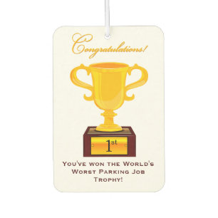 Sarcastic Parking Trophy Air Freshener