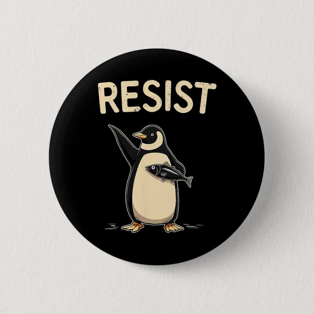 Sarcastic Penguins Resist Tariffs 1  6 Cm Round Badge (Front)