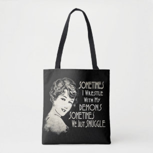 Sarcastic Phrase Womens Meme Sometimes I Wrestle Tote Bag
