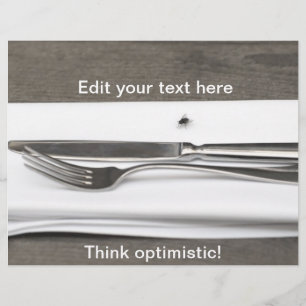 Sarcastic picture Think optimistic! Flyer