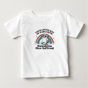 Sarcastic Racoon Rainbow Baby T-Shirt