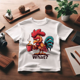 Sarcastic rooster drinking coffee gift idea T-Shirt
