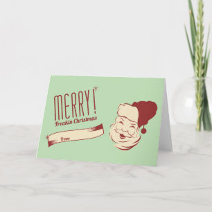 Sarcastic Santa Christmas Card (blank inside)