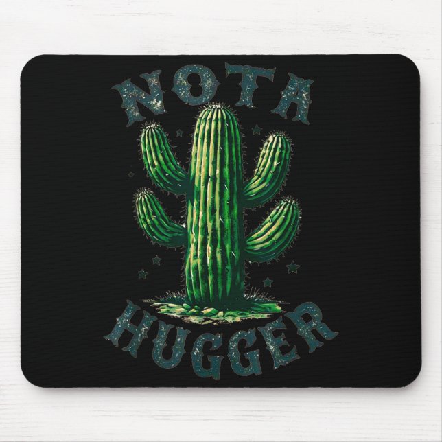 Sarcastic Sayings Cactus Not A Hugger No Hug Meme  Mouse Mat (Front)