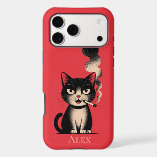 Sarcastic Smoking Cat iPhone Case