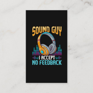 Sarcastic Sound Guy Headphones DJ Sound Engineer Business Card
