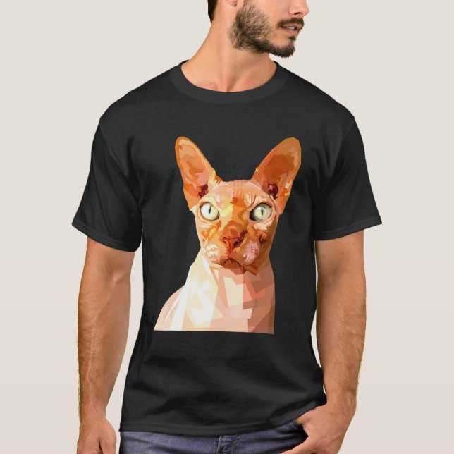 Sarcastic Sphynx Cat Graphic T-Shirt (Front)