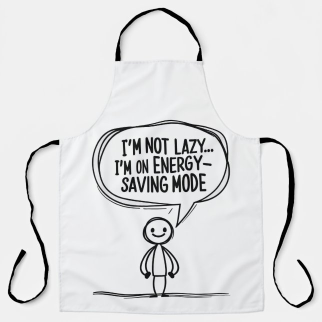 Sarcastic Stick Figure Quote – Energy Saving Apron (Front)