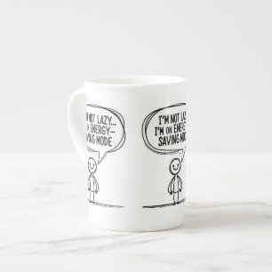 Sarcastic Stick Figure Quote – Energy Saving Bone China Mug