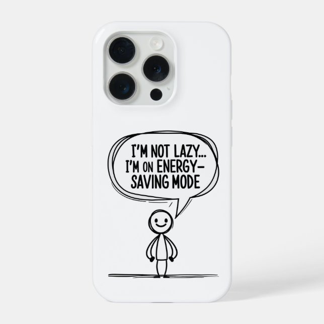 Sarcastic Stick Figure Quote – Energy Saving iPhone Case (Back)