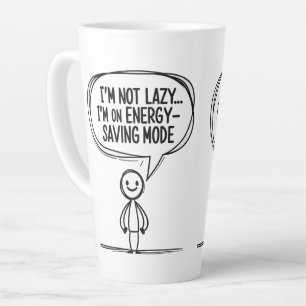 Sarcastic Stick Figure Quote – Energy Saving Latte Mug