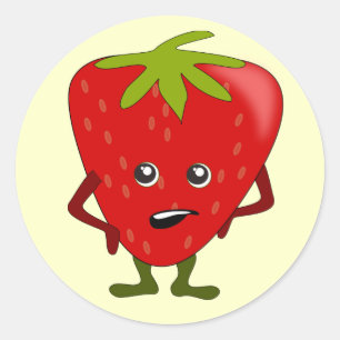 Sarcastic Strawberry: Bad Fruit Gang Classic Round Sticker