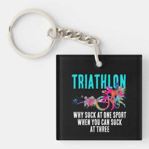 Sarcastic Triathlon Quote  Key Ring