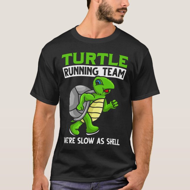 Sarcastic Turtle Slow Running Marathon Team T-Shirt (Front)