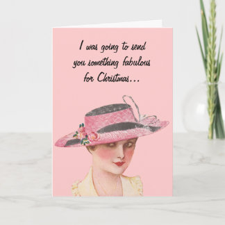 Sarcastic Vintage Christmas Holiday Card
