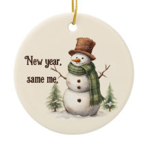 Sarcastic Vintage Snowman Christmas tree