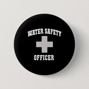 Sarcastic Water Safety Officer Boys Vacay Swim Cru 6 Cm Round Badge