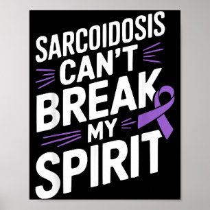 Sarcoidosis Awareness Disease Disability Purple Ri Poster