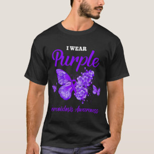 Sarcoidosis Awareness I Wear Purple Butterfly T-Shirt