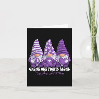 Sarcoidosis Awareness Month Purple Ribbon Gnomies  Card
