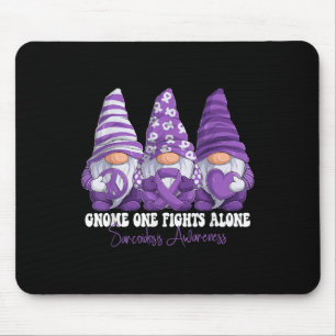 Sarcoidosis Awareness Month Purple Ribbon Gnomies Mouse Mat