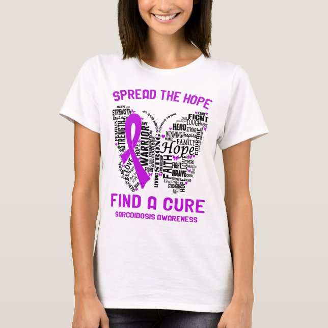 Sarcoidosis Awareness Ribbon Support Gifts T-Shirt (Front)