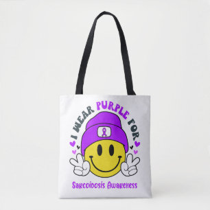 Sarcoidosis Awareness Ribbon Support Gifts Tote Bag