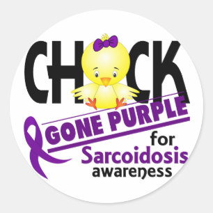 Sarcoidosis Chick Gone Purple 2 Classic Round Sticker