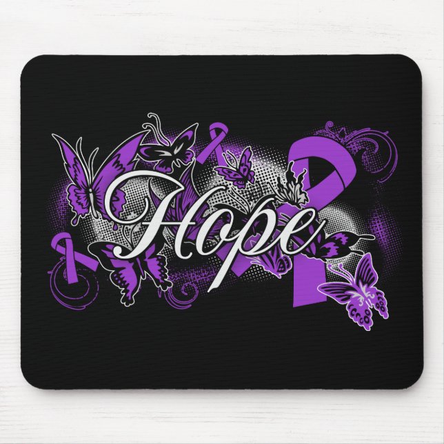 Sarcoidosis Hope Garden Ribbon Mouse Mat (Front)