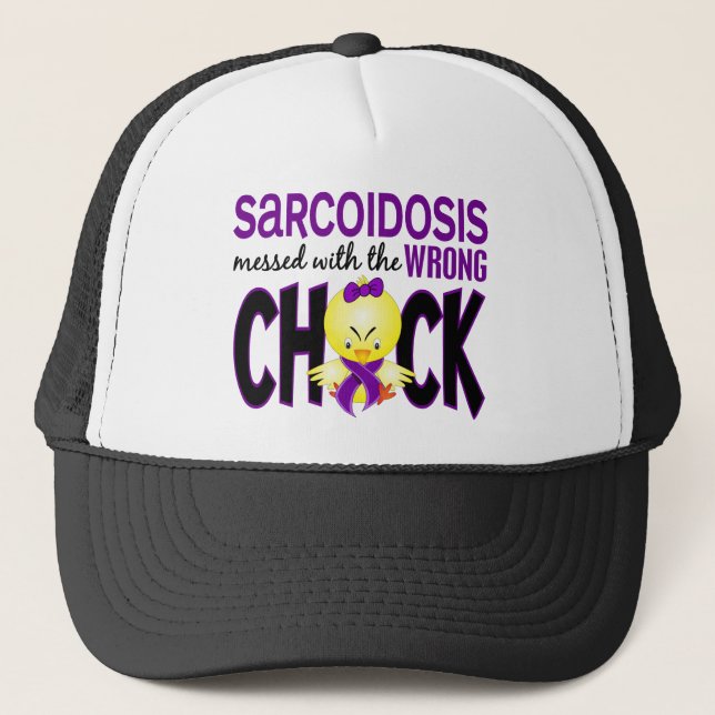 Sarcoidosis Messed With The Wrong Chick Trucker Hat (Front)