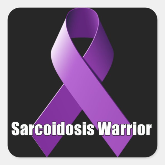 Sarcoidosis Warrior Purple Ribbon Sticker (Front)