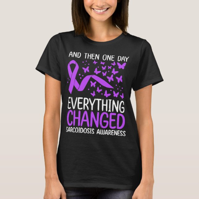 Sarcoidosis Warrior Ribbon Sarcoidosis Awareness T-Shirt (Front)