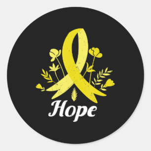 Sarcoma Awareness Month Hope Vintage Bone Cancer Classic Round Sticker