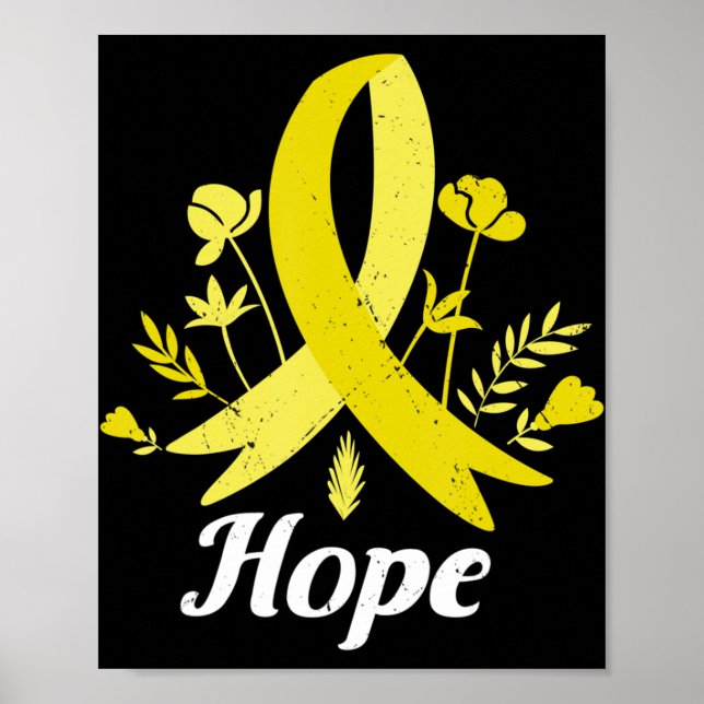 Sarcoma Awareness Month Hope Vintage Bone Cancer  Poster (Front)