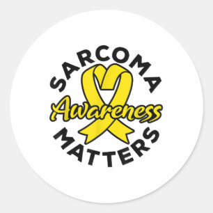 Sarcoma Awareness S - Sarcoma Cancer Classic Round Sticker