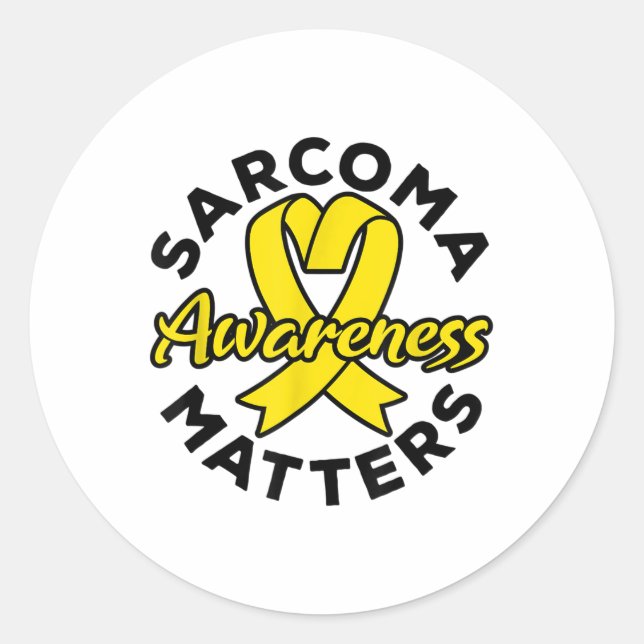 Sarcoma Awareness S - Sarcoma Cancer  Classic Round Sticker (Front)