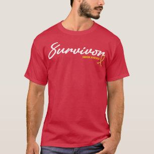 Sarcoma Awareness Survivor Glitter Ribbon Hope For T-Shirt