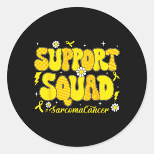 Sarcoma Cancer Awareness Month Support Team Yellow Classic Round Sticker