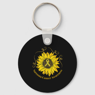 Sarcoma Cancer Awareness Sunflower Yellow Ribbon S Key Ring