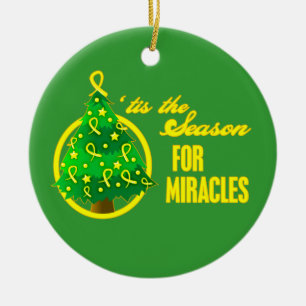 Sarcoma Cancer Christmas Miracles Ceramic Tree Decoration