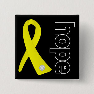 Sarcoma Cancer Hope Ribbon 15 Cm Square Badge