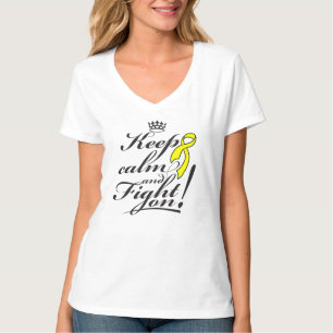 Sarcoma Cancer Keep Calm and Fight On T-Shirt