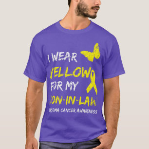 Sarcoma Cancer Ribbon I Wear Yellow for my SonInLa T-Shirt