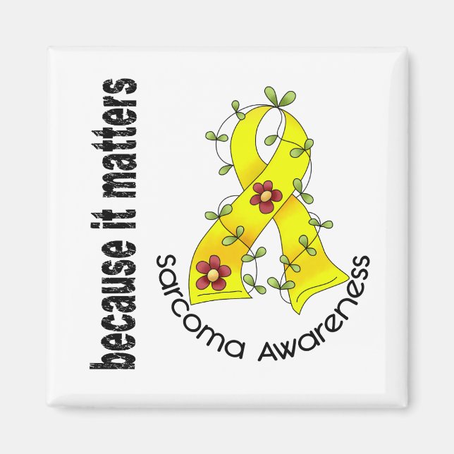 SARCOMA Flower Ribbon 3 Magnet (Front)
