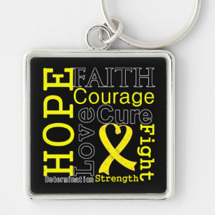 Sarcoma Hope Faith Motto Key Ring