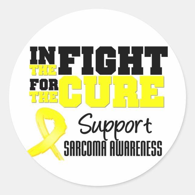 Sarcoma In The Fight For The Cure Classic Round Sticker (Front)