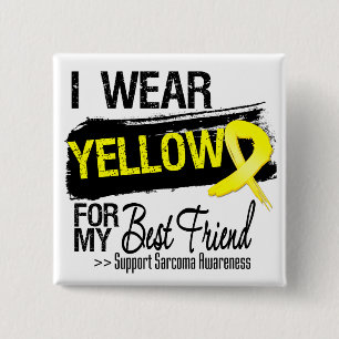 Sarcoma Ribbon For My Best Friend 15 Cm Square Badge
