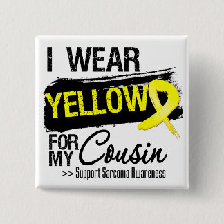 Sarcoma Ribbon For My Cousin 15 Cm Square Badge