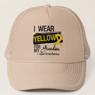 Sarcoma Ribbon For My Grandson Trucker Hat
