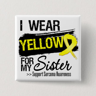 Sarcoma Ribbon For My Sister 15 Cm Square Badge